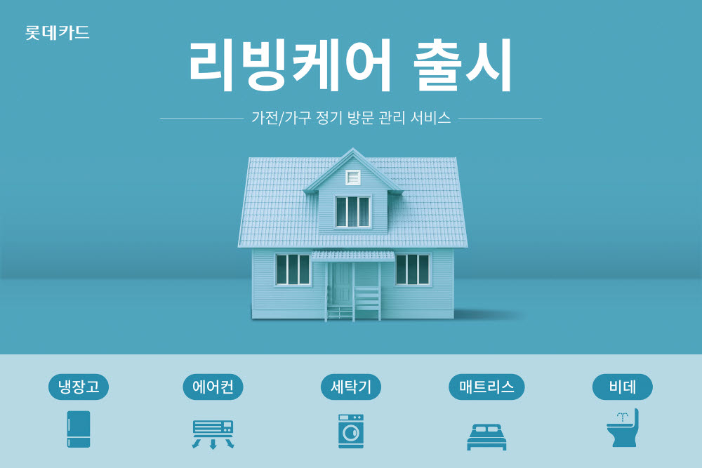 롯데카드, 가전·가구 정기 방문 관리 서비스 '리빙케어' 출시