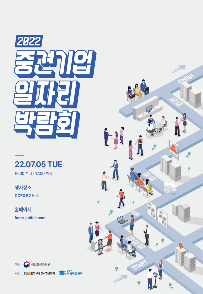 다음 달 5일 개최되는 2022 중견기업 일자리 박람회 포스터. <자료 중견련 제공>