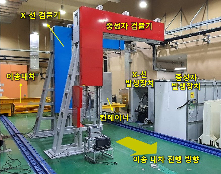 한국원자력연구원이 개발한 항공화물용 복합방사선 보안검색기 시작품