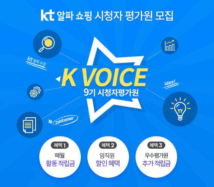 KT알파쇼핑, 제9기 시청자평가원 모집