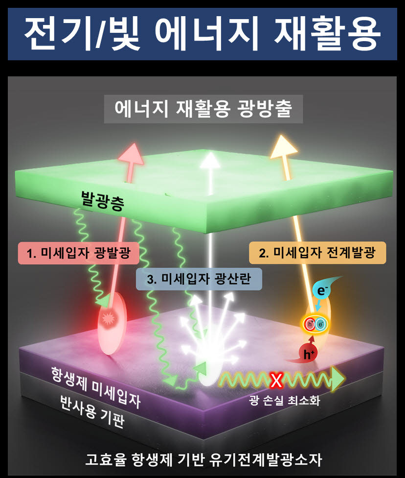 미세구조의 에너지 재활용 광방출 방식 사진=류승윤 고려대 교수