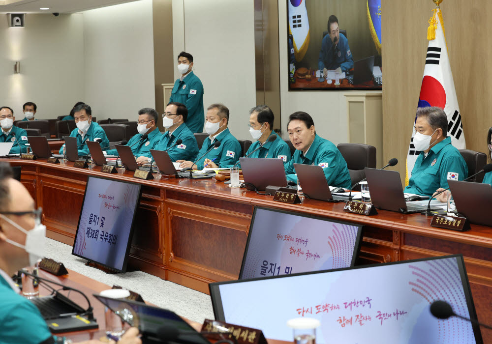 을지국무회의 주재하는 윤 대통령