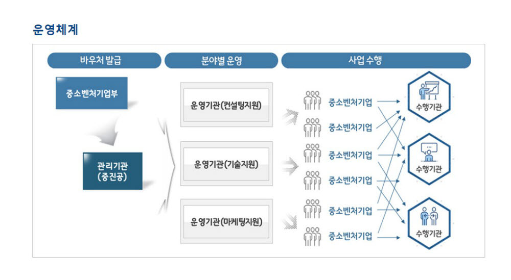 혁신바우처 운용 개념도(자료=중소벤처기업진흥공단)