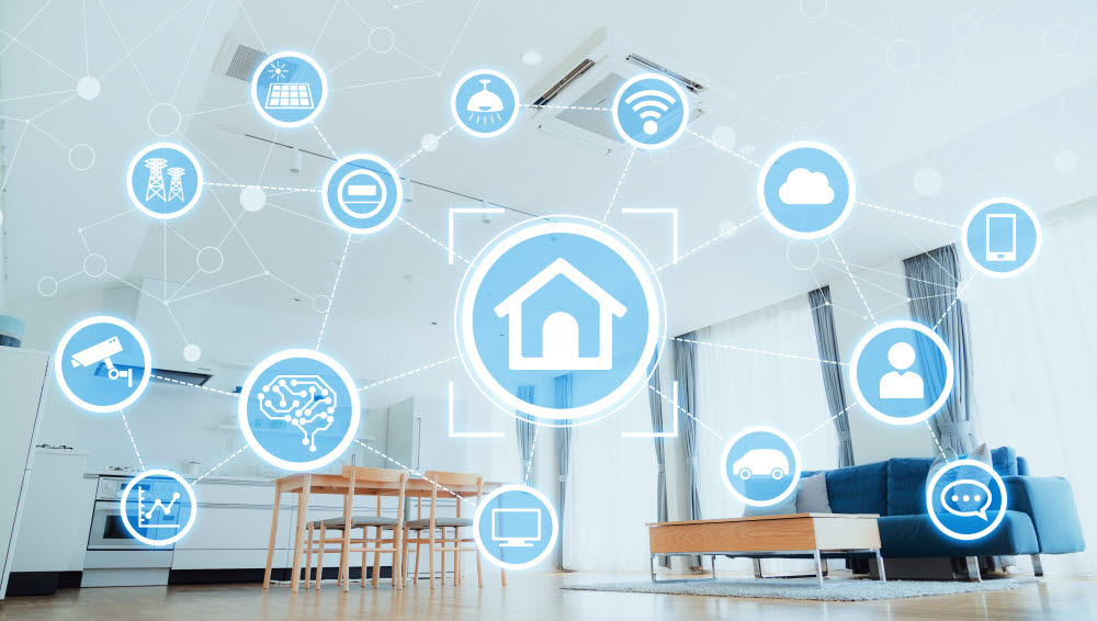홈 IoT는 사물인터넷(IoT)과 인공지능(AI)을 기반으로 집 안에 존재하는 개별 시스템을 네트워크로 연동하고 통합해 제어하는 기술이다. (자료: 게티이미지뱅크)