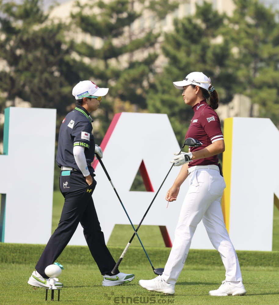 [포토]김효주-이민지, 멋진 대결을 기대하세요