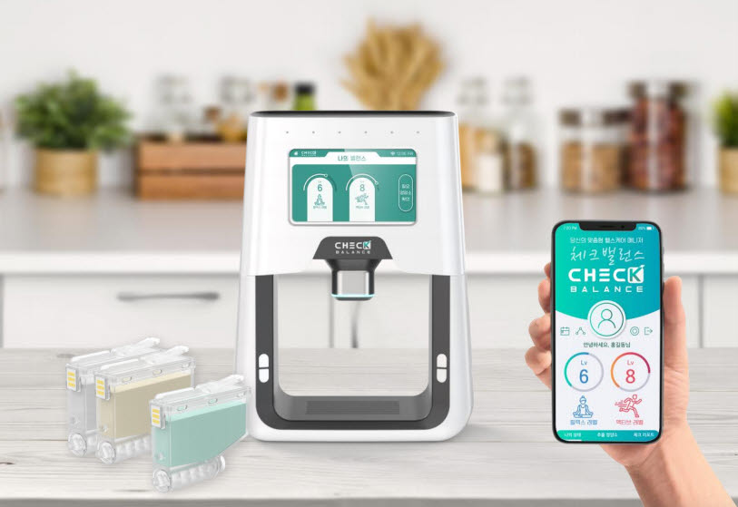 심전도를 측정해 맞춤형 영양소를 제공하는 디바이스 솔루션 체크밸런스