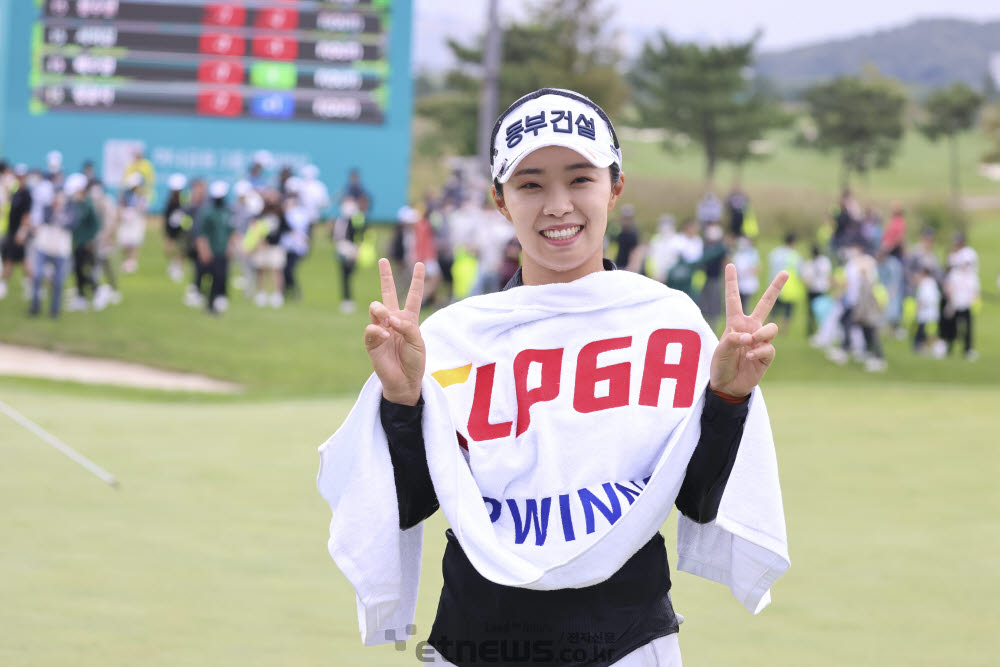 [포토]김수지, 하나금융그룹 챔피언십에서 시즌 2승 통산 4승 달성