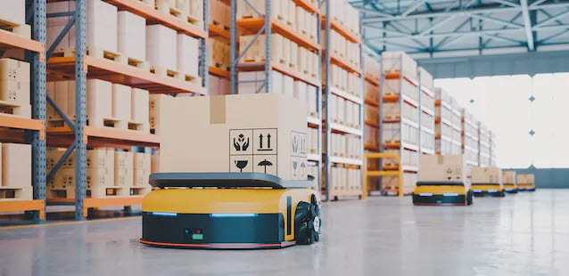 하마마츠포토닉스는 개발한 라이다 센서가 공장이나 창고 안 자율주행로봇(AGV)에 활용될 것으로 예상하고 있다.