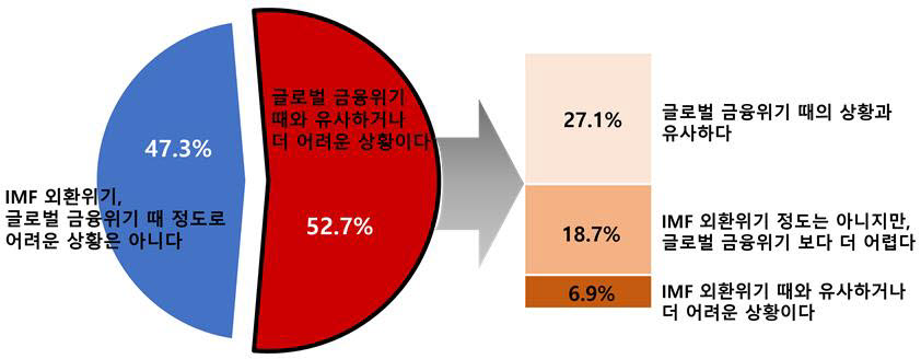 경제전문가들이 답한 현재 경제 상황에 대한 인식. [자료:한국경영자총협회]