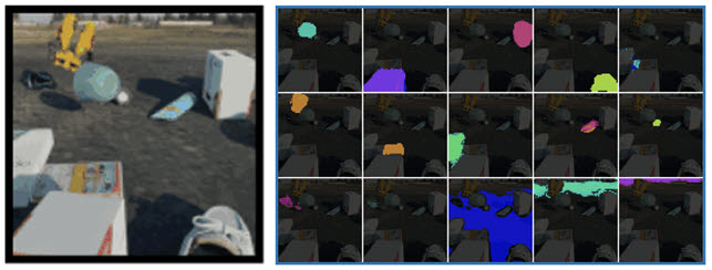 KAIST 안성진 교수팀이 개발한 기술로 복잡한 상황에서 객체 개념을스스로 학습하는 장면.