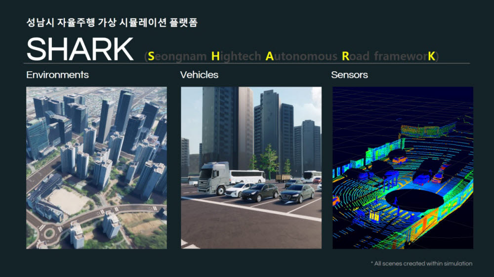 성남산업진흥원, 자율주행 가상 시뮬레이션 플랫폼 샤크 세미나 포스터