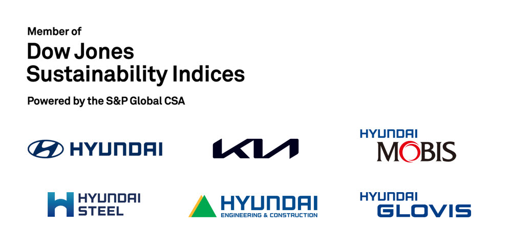 현대차그룹 6개사가 2022 다우존스 지속가능경영 지수(DJSI) 평가에서 월드 지수에 편입됐다.
