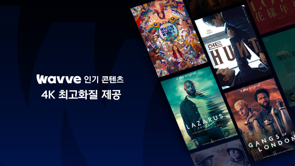 웨이브, 독점 영화·해외시리즈 4K 화질 제공