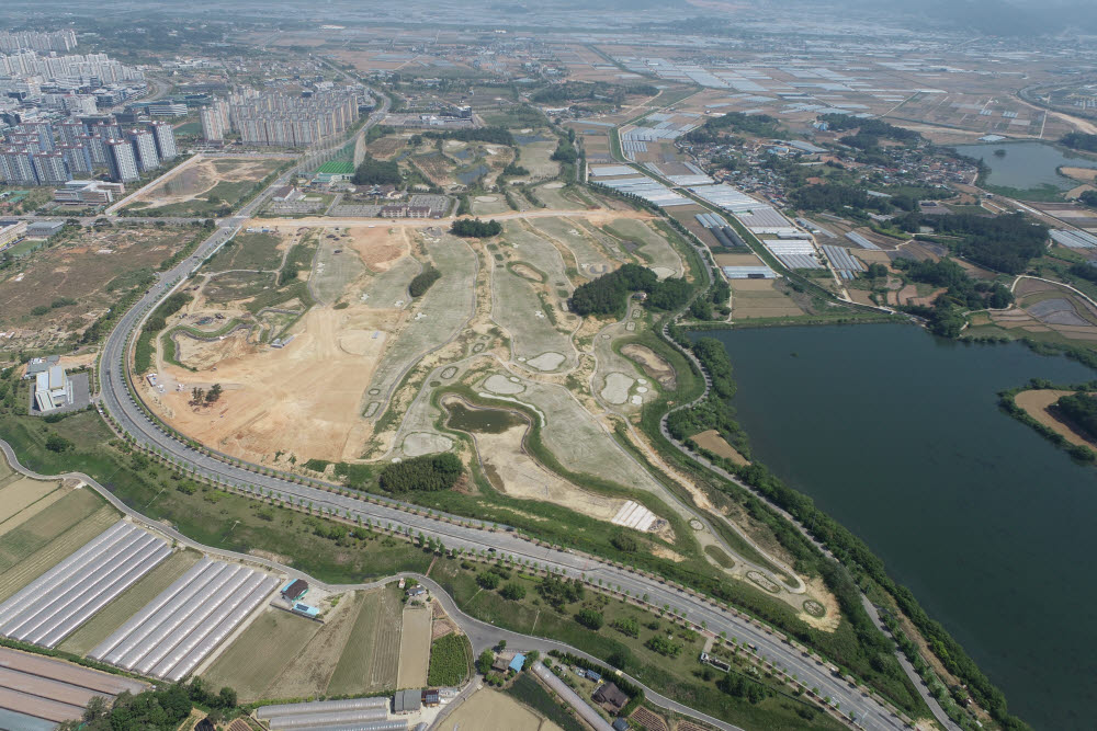 전남도가 드론을 이용한 항공 촬영한 한국에너지공과대학교 전경.