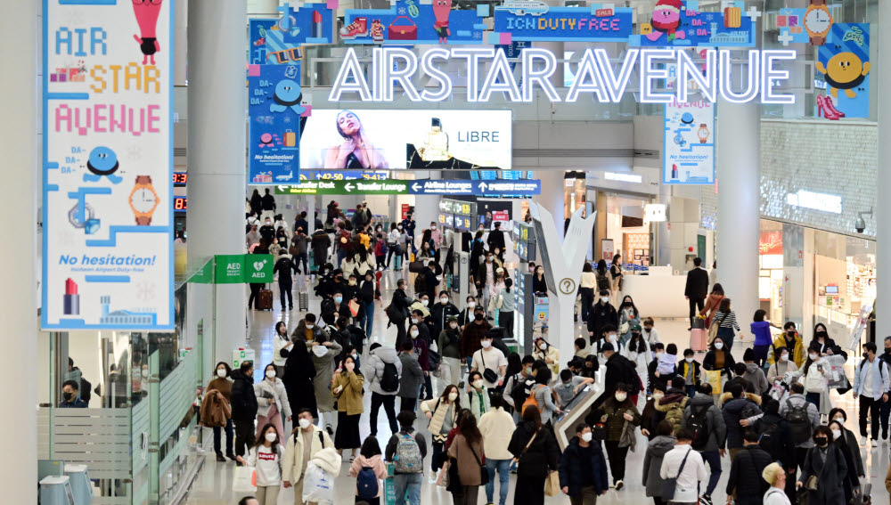 인천공항 제1여객터미널(T1) 면세구역 전경