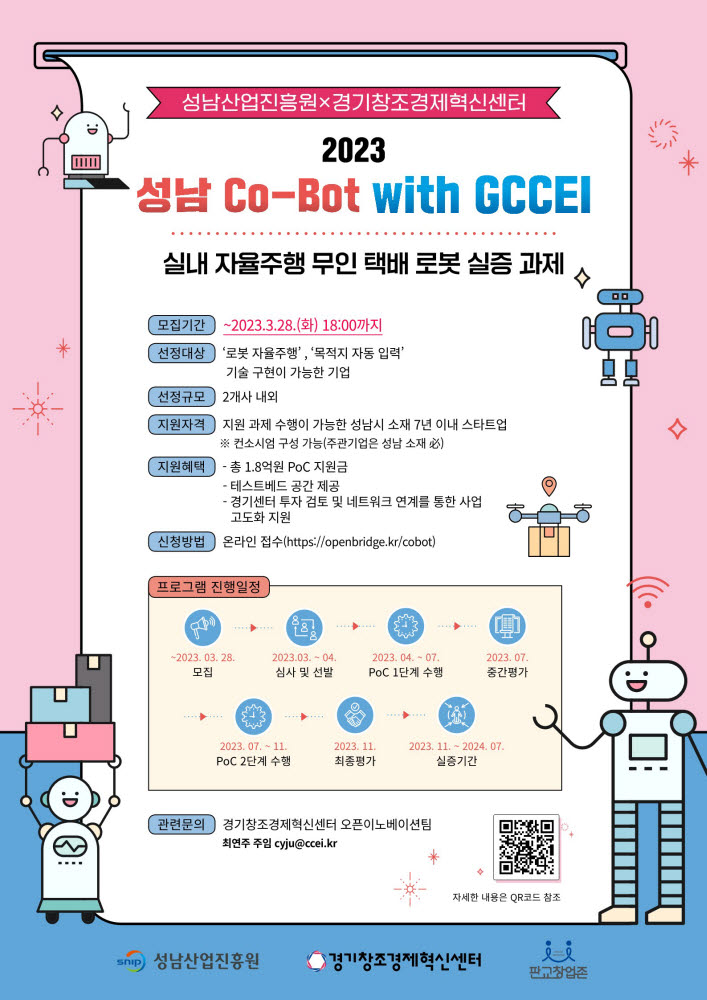 2023 성남 Co-Bot with GCCEI 프로그램 포스터.