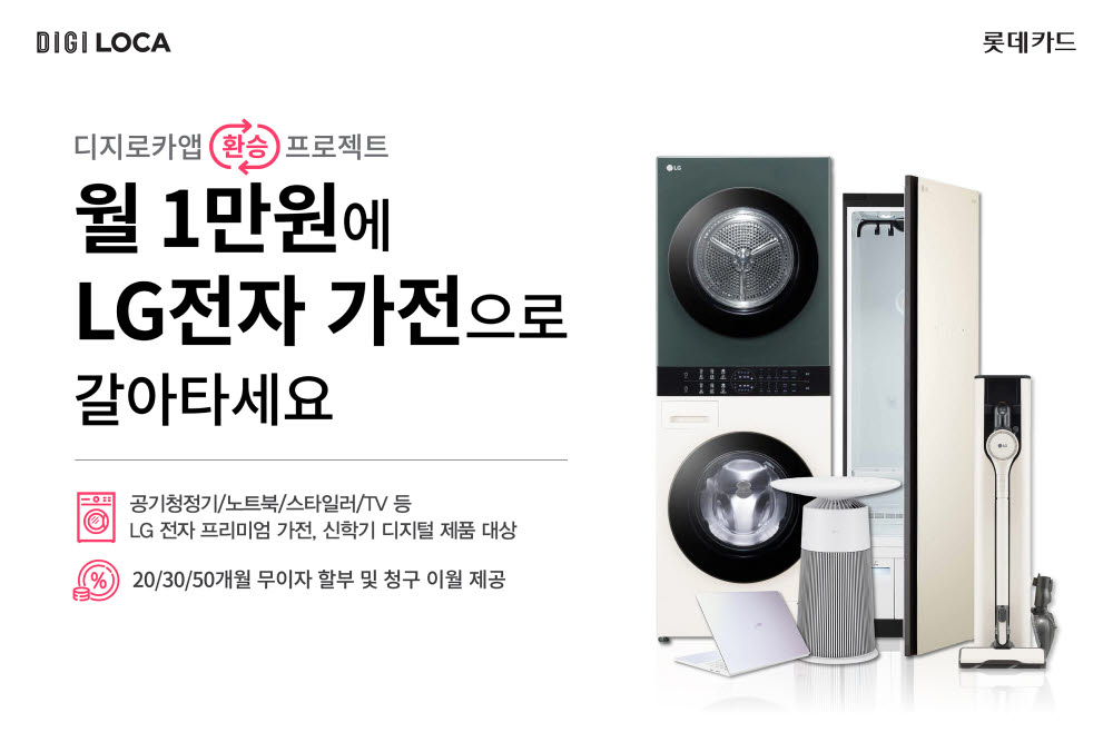 롯데카드, '환승가전 프로젝트' 오픈