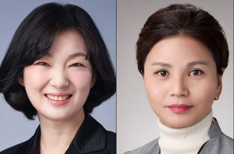 김주연 전 P&G 오랄케어&그루밍 한국·일본지역 부회장, 이복희 롬엔드하스전자재료씨엠피코리아 대표. [사진= SK이노베이션 제공]