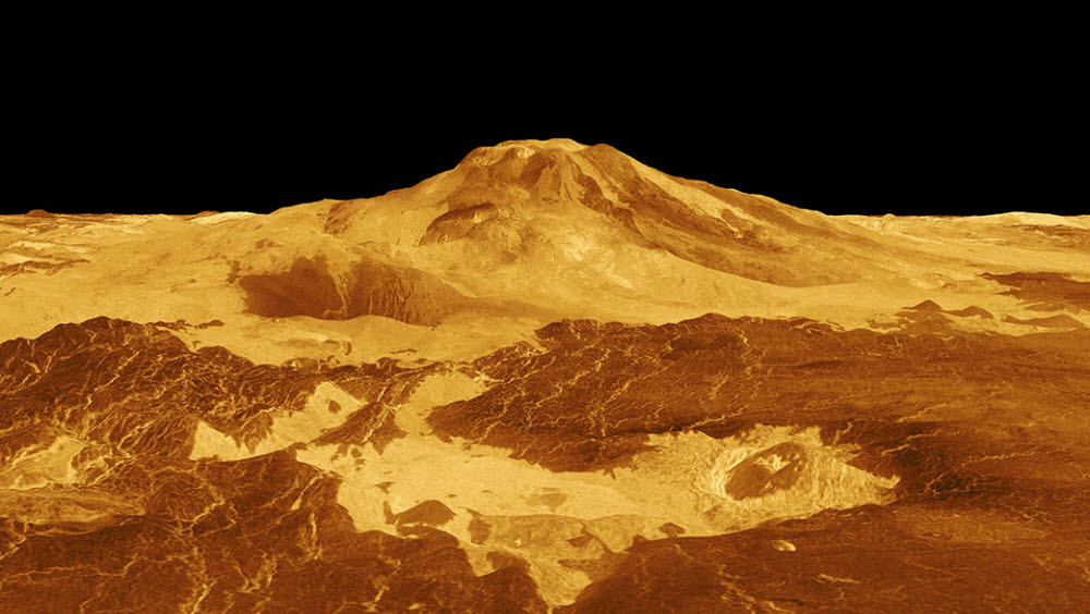 금성의 마트 몬스 화산 모습. (NASA)