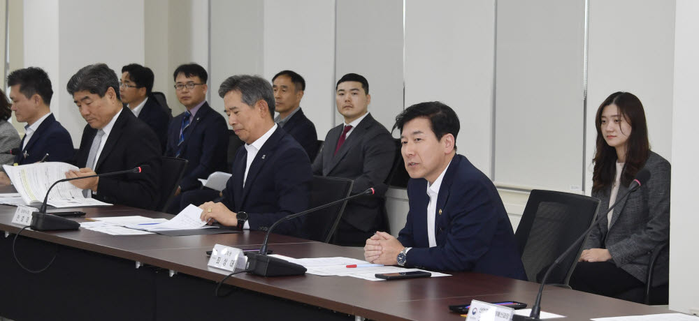 6일 울산 울주군 울산자유무역지역관리원에서 열린 수출기업 간담회 현장.