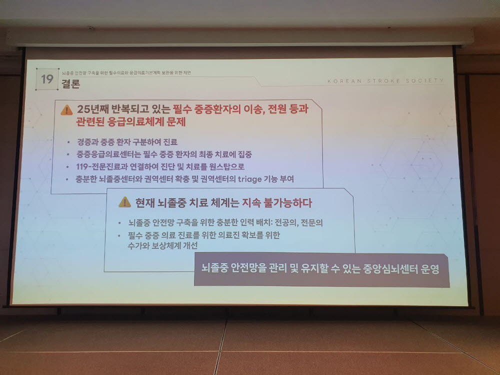 "응급실 이송중 골든타임 놓치기 빈번…119와 전문의료진 연결 필수"